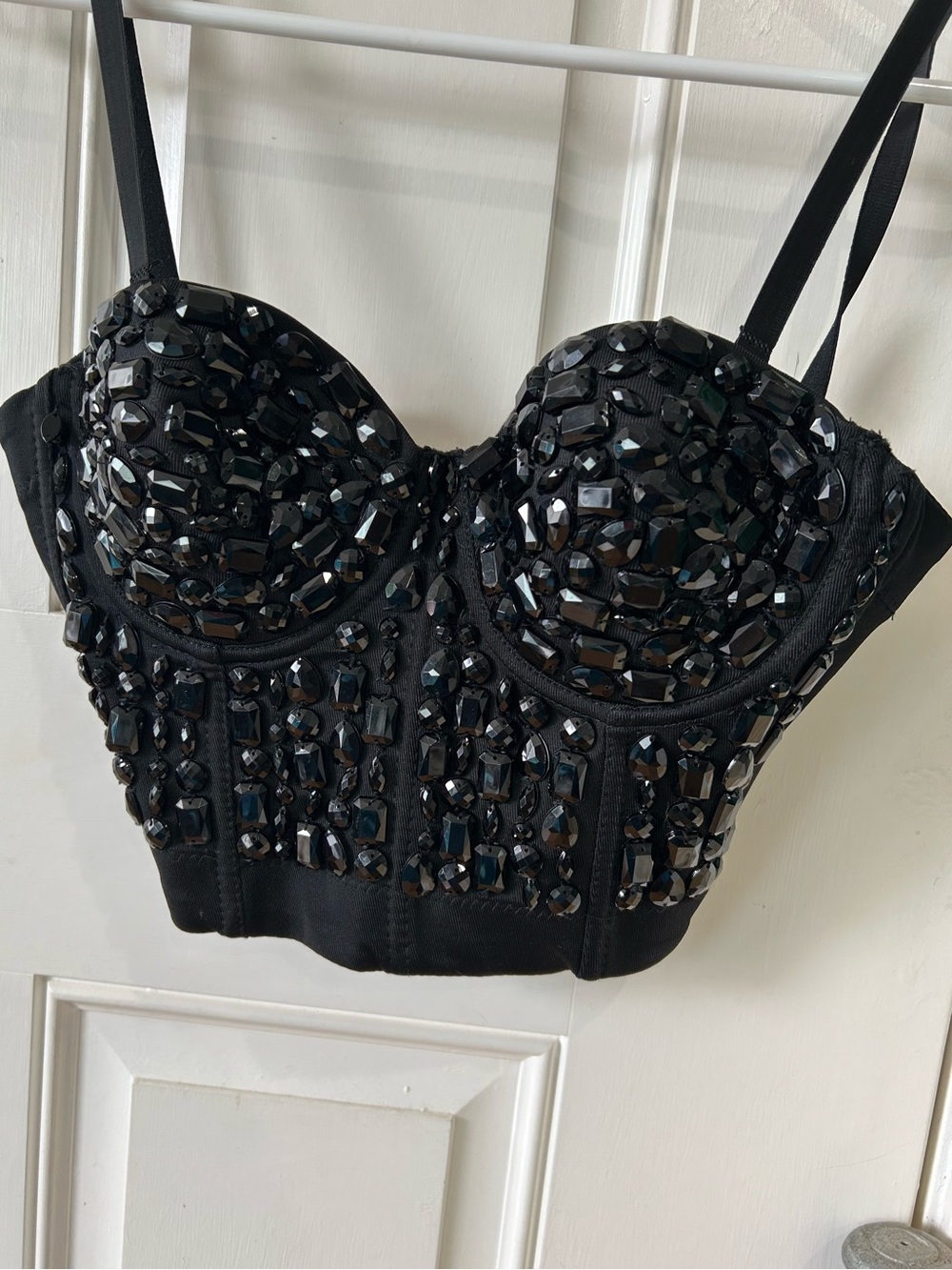 BEAUTIFUL BLACK BEADED BUSTIER